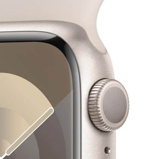 Apple Watch Series 9 Bluetooth GPS 41mm Beige Correa S/M Resistente al Agua IP6X SpO2 Pulsómetro