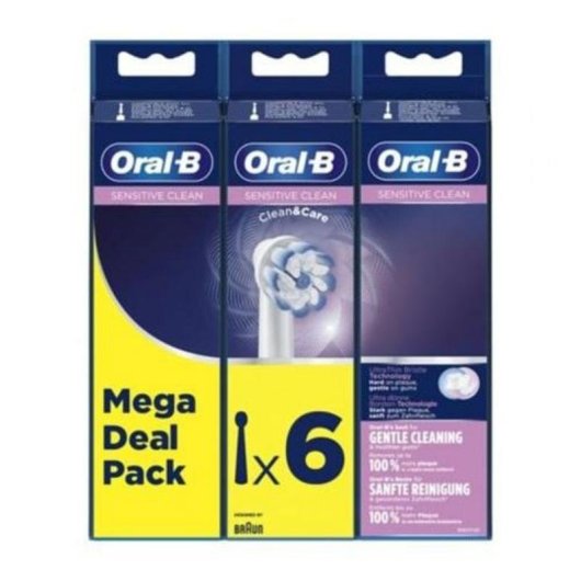 Cabezal Cepillo de Dientes Oral-B Ultra Sensitive EB 60‑6 Pack 6 Unidades Encías Sensibles