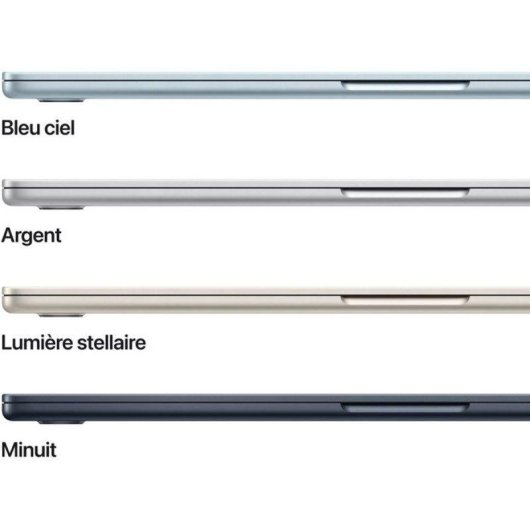 Ordinateur portable Apple MacBook Air 15,3 pouces M5 16 Go 1 To SSD macOS Tahoe GPU Apple Audio spatial