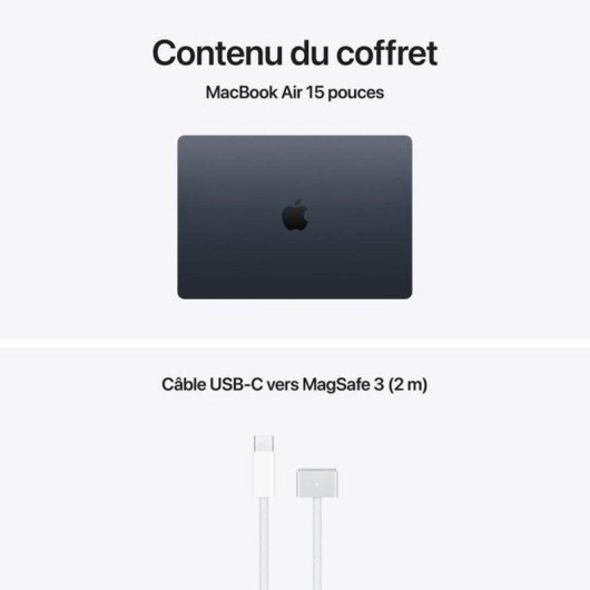 Ordinateur portable Apple MacBook Air 15,3 pouces M5 16 Go 1 To SSD macOS Tahoe GPU Apple Audio spatial
