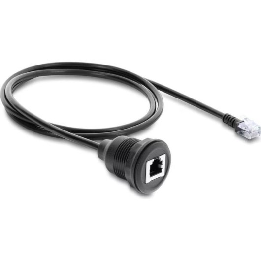 Cable Delock RJ12 1 metro blindado con enchufe empotrado