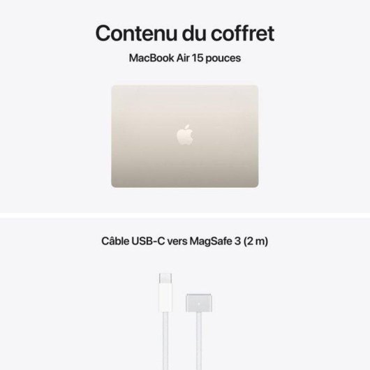 Ordinateur portable Apple MacBook Air 15,3 pouces Apple M5 24 Go 1 To SSD macOS Tahoe Apple GPU Écran Liquid Retina