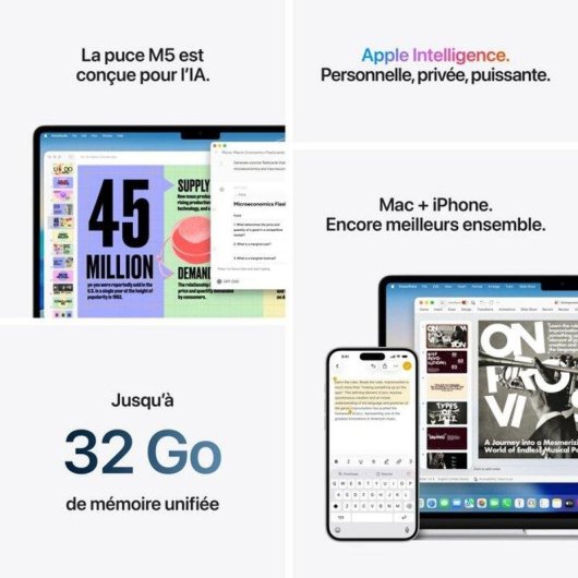 Ordinateur portable Apple MacBook Air 13,6" M5 24GB 1TB SSD Apple GPU macOS Tahoe