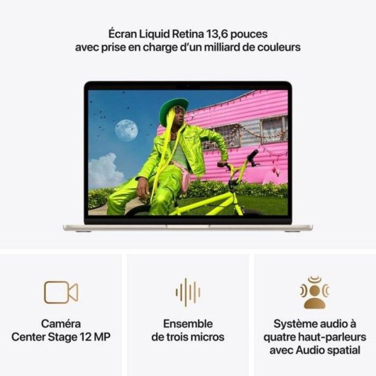 Ordinateur portable Apple MacBook Air M5 13,6" Apple M5 24GB 1TB SSD Apple GPU macOS Tahoe