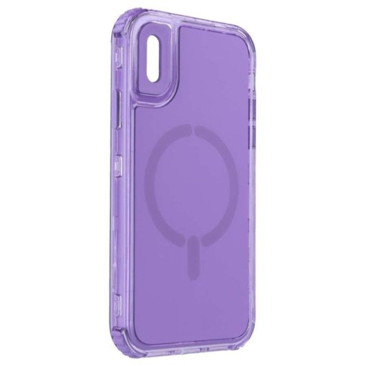 Custodia Bumper 3 in 1 Compatibile MagSafe Silicone Trasparente per iPhone XR