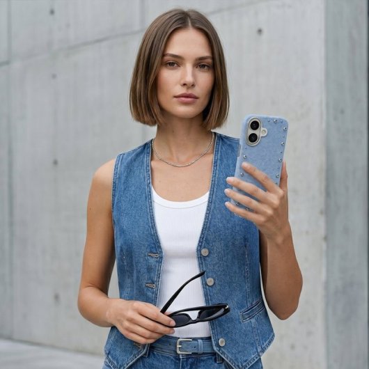 Denim Magbattery Para Iphone 16