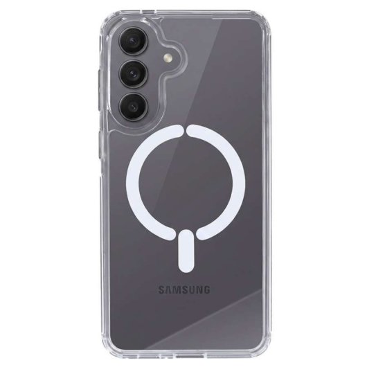Capa transparente com logotipo compatível com MagSafe para Samsung Galaxy A57