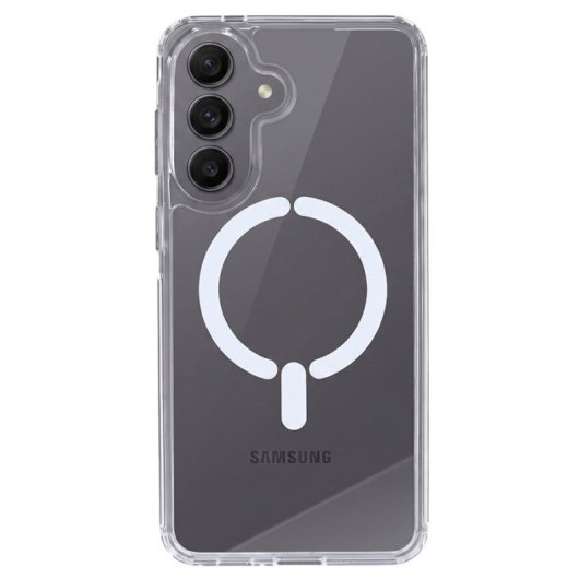 Capa transparente com logotipo compatível com MagSafe para Samsung Galaxy A57