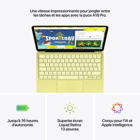 Ordinateur portable Apple MacBook Neo 13" A18 Pro 8GB 256GB SSD Apple GPU macOS Tahoe