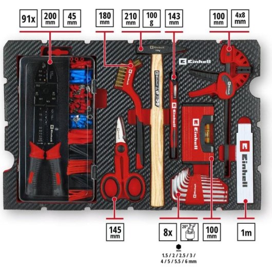 Caja de Herramientas Einhell 153 Piezas E-Case Reparación Electrónica