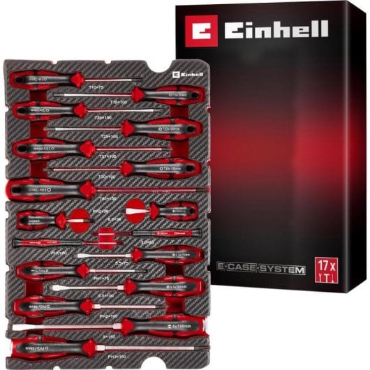 Set di 17 utensili Einhell per custodia attrezzi E-Case S-F