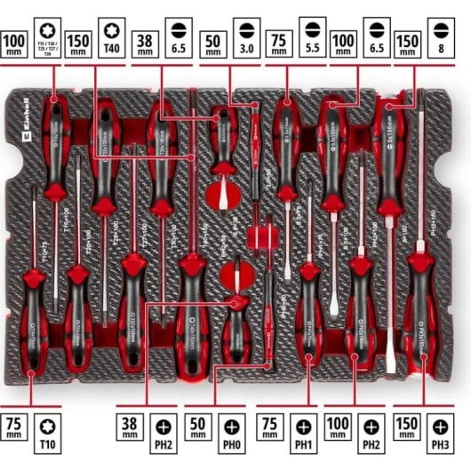 Set di 17 utensili Einhell per custodia attrezzi E-Case S-F