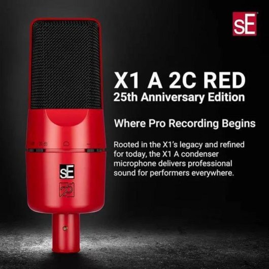 Microfone SE Electronics X1 A XLR cardioide com filtro e pad comutáveis