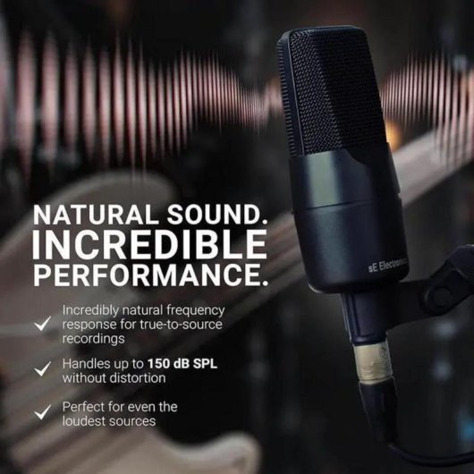 Microfone SE Electronics X1 A XLR cardioide com filtro e pad comutáveis