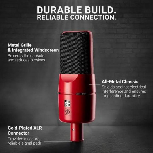 Microfone SE Electronics X1 A XLR cardioide com filtro e pad comutáveis