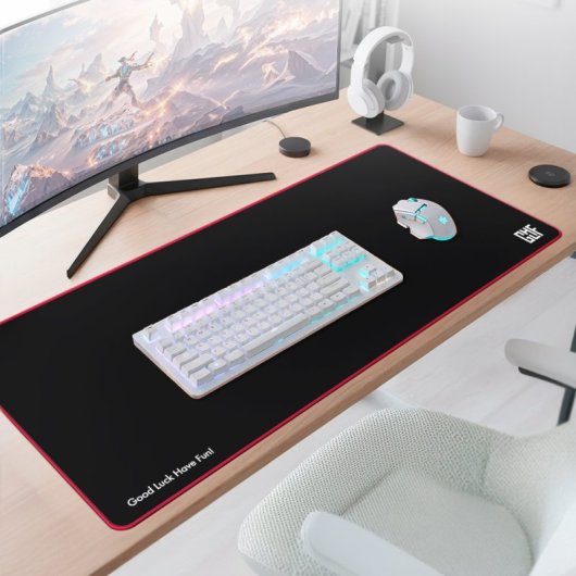 Mauspad Fragon XL Gaming 90 cm Schwarz Rutschfeste Unterseite