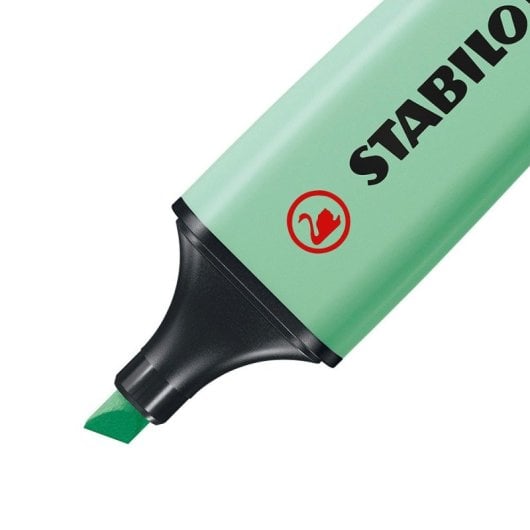 Marcador Stabilo Boss Original Pastel Menta Ponta Chanfrada Recarga