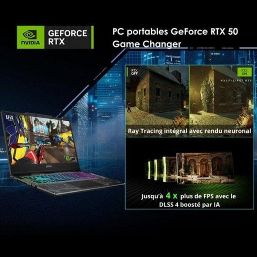 Laptop MSI Cyborg 15 B13WEKG-618XFR 15,6" Intel Core i5-13420H 32GB 512GB SSD RTX 5050 FreeDOS