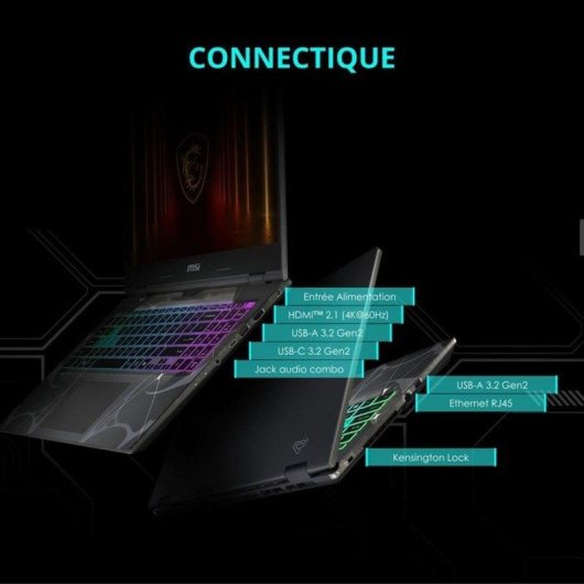 Laptop MSI Cyborg 15 B13WEKG-618XFR 15,6" Intel Core i5-13420H 32GB 512GB SSD RTX 5050 FreeDOS