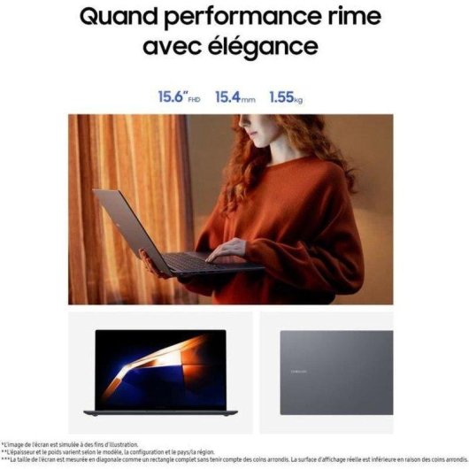 Ordinateur portable Samsung Galaxy Book4 15,6" Intel Core i5-1335U 8Go 256Go SSD Iris Xe Windows 11