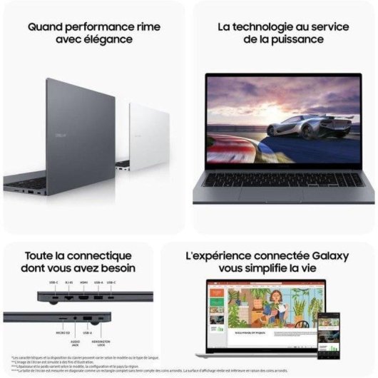 Ordinateur portable Samsung Galaxy Book4 15,6" Intel Core i5-1335U 8Go 256Go SSD Iris Xe Windows 11