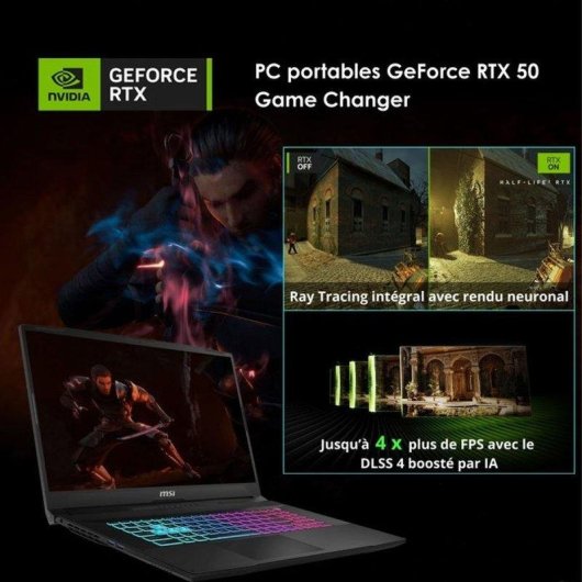 Ordinateur portable MSI Katana 17 HX B14WGK-256XFR 17.3" Intel Core i7-14650HX 32GB 512GB SSD RTX 5070 FreeDOS