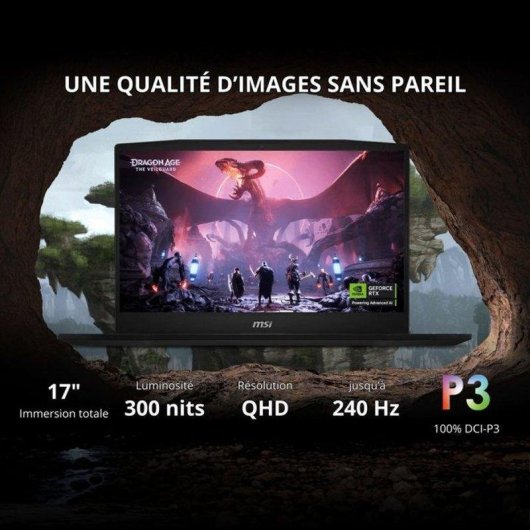 Ordinateur portable MSI Katana 17 HX B14WGK-256XFR 17.3" Intel Core i7-14650HX 32GB 512GB SSD RTX 5070 FreeDOS