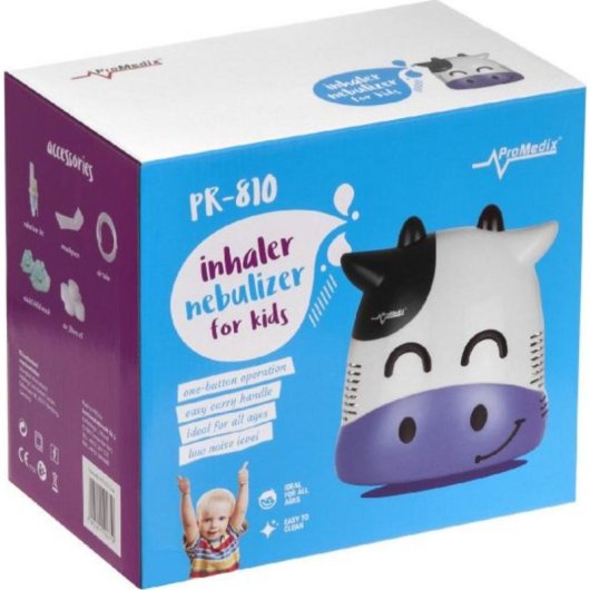 Inhalador Promedix PR-810 Krówka Tumulto Infantil Compressor Nebulizador