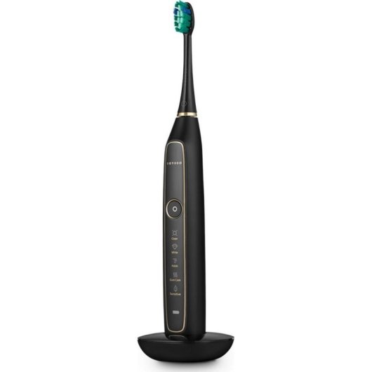 Cepillo de Dientes Sónico Seysso Gold Black 5 Modos 3 Cabezales Temporizador Estuche