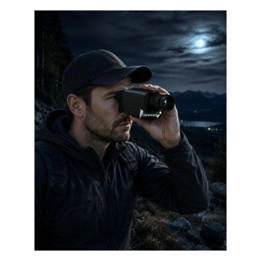 Monocular Visão Noturna Karawan 16x HD 1080p Câmara 48MP Recarregável