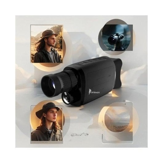 Monocular Visão Noturna Karawan 16x HD 1080p Câmara 48MP Recarregável