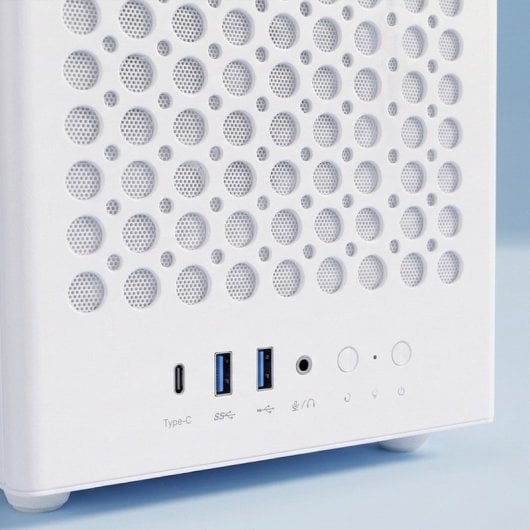 Boîtier ATX Mars Gaming MC-T800 4 Ventilateurs FDB Mesh Verre Trempé USB-C Blanc