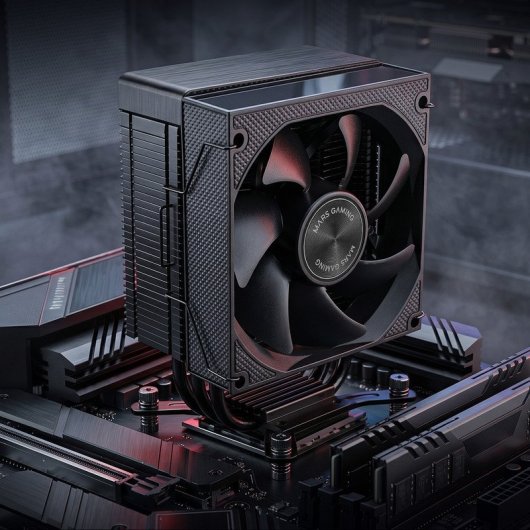 Mars Gaming Mcpu-xpro Disipador Cpu 190w Tdp 3 Heatpipes Fdb Pwm 90mm Intel Y Amd Negro