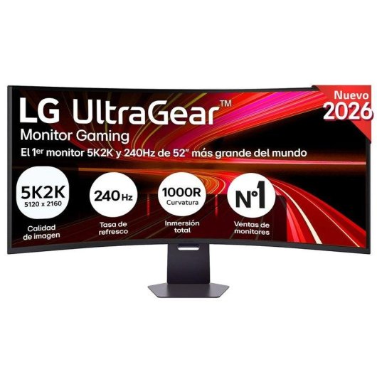 Monitor LG UltraGear 52G930B 52" UltraWide 5K2K 240Hz VA Curvo 1ms HDR10+