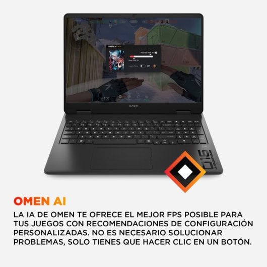 Portátil HP OMEN Slim Gaming 16-an0067ns 16" Intel Core Ultra 7 255H 24GB 1TB SSD RTX 5070 FreeDOS