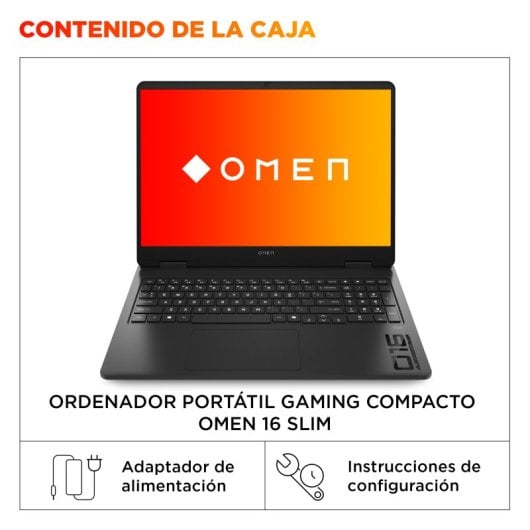 Portátil HP OMEN Slim Gaming 16-an0067ns 16" Intel Core Ultra 7 255H 24GB 1TB SSD RTX 5070 FreeDOS