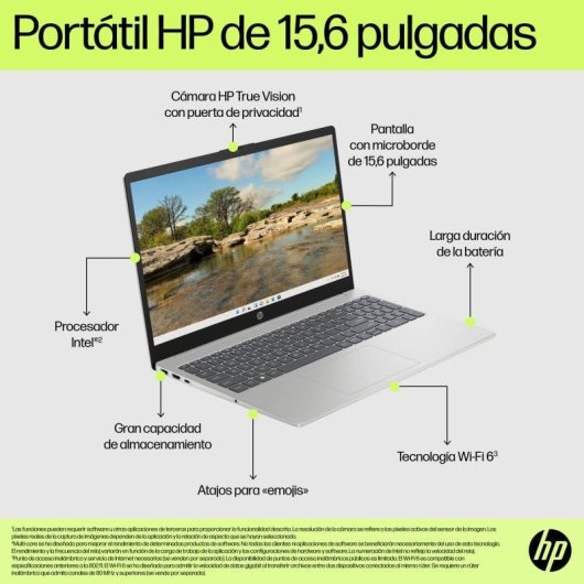 Portátil HP 15-fd1004nsx 15.6" Intel Core 5 120U 16GB 512GB SSD Intel Graphics FreeDOS