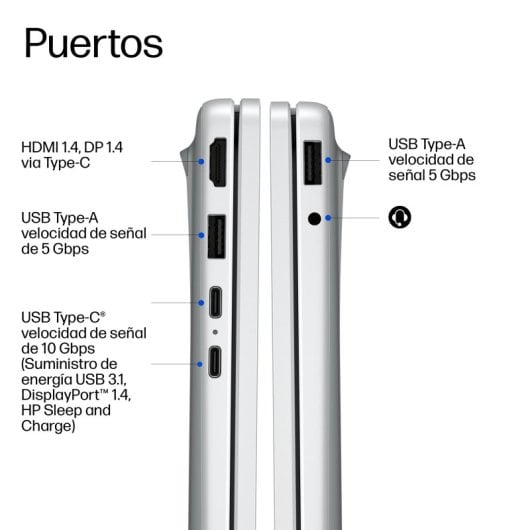 Portátil HP OmniBook 3 16-bu0007nsx 16" Intel Core 3 100U 8GB 512GB SSD Intel Graphics FreeDOS