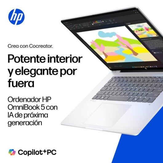 Portátil HP OmniBook 5 16-bf0009ns 16" Snapdragon X Plus X1P-42-100 32GB 1TB SSD Adreno GPU Windows 11 Home