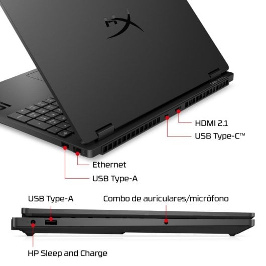 Portátil HP HyperX OMEN 15 15-gb0000ns 15.3" AMD Ryzen 5 240 16GB 512GB SSD RTX 5050 FreeDOS