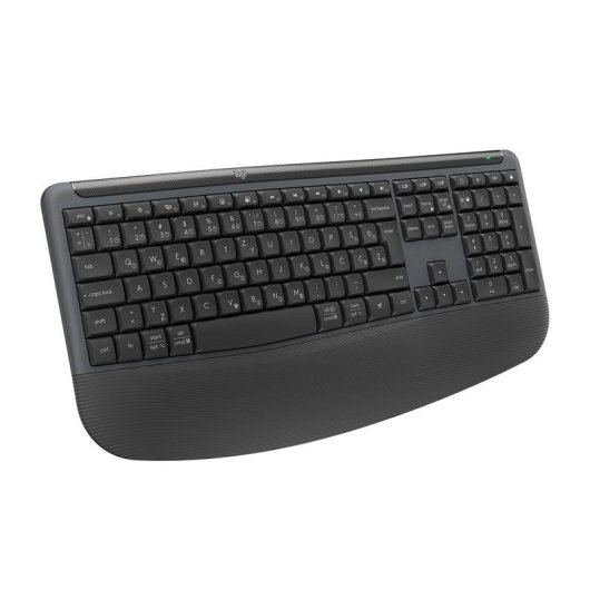 Teclado Logitech Signature Comfort Plus MK880 Bluetooth con combo ratón y reposamanos grafito