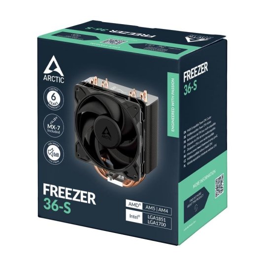 Kühlung Luft Arctic Socket AM5 AM4 LGA 1851 120mm Freezer 36-S FDB
