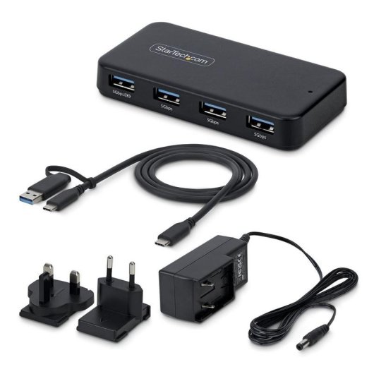 Hub StarTech 4 ports USB-A 5 Gbps modèle ST4300USB3V2-UE avec charge BC 1.2