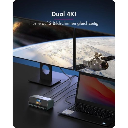 Base pour Portables Icy Box Heart Dock 2300 USB-C 100W HDMI 4K