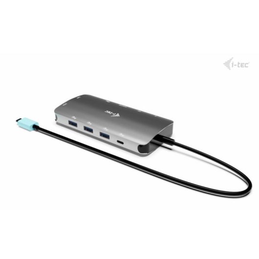 Base para Portátiles i-tec USB-C Metal Nano 3x Display Docking Station 100 W