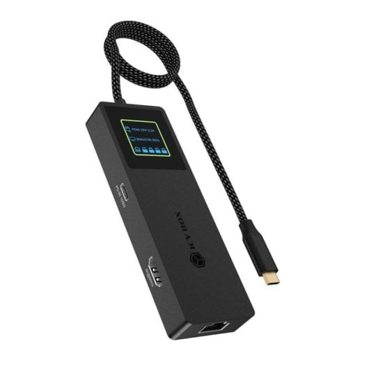 Base pour portables Icy Box Spade Dock 4038 USB-C 100W HDMI 4K Ethernet