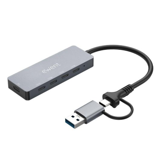 Hub Ewent 7 portas 10 Gbps Gigabit Ethernet modelo EW1151 com carga rápida