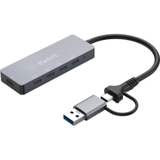 Hub Ewent 7 portas 10 Gbps Gigabit Ethernet modelo EW1151 com carga rápida