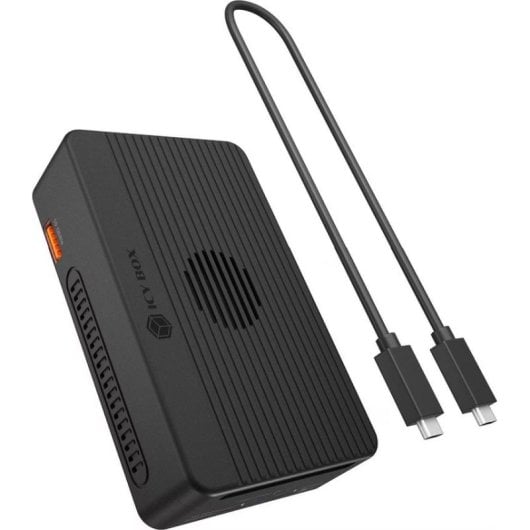 Caja PC Icy Box Heart RAID 2818 M.2 Aluminio Negro con RAID software y USB4