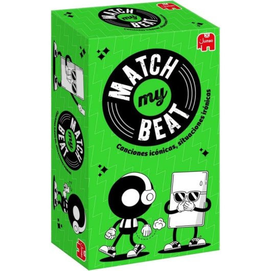 Juego de Mesa Match My Beat Jumbo 400 Cartas 4 Playlists 200 Canciones